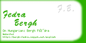 fedra bergh business card
